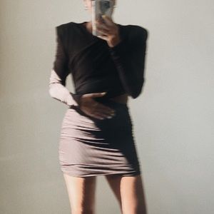 Zara dress brand new brown short